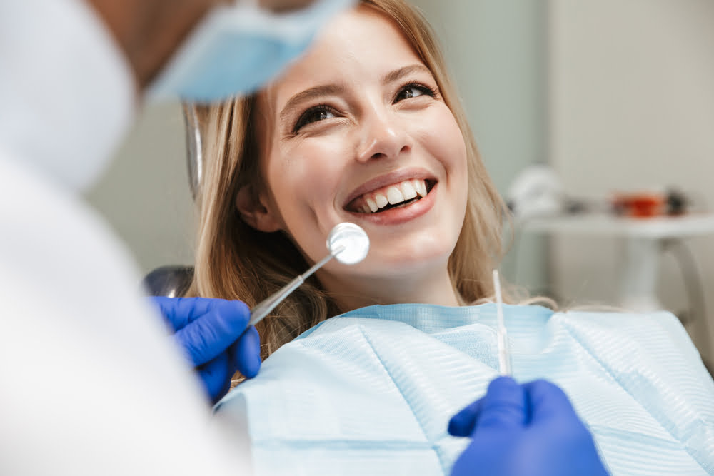 Woman at the dentist